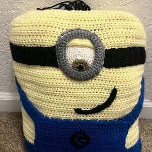 Handmade Crochet Minion Plush Pillow Despicable Me Stuart Character